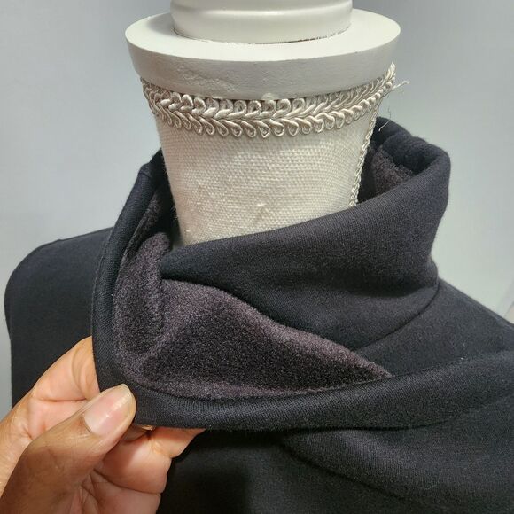 Athleta Women Black Cozy Karma Funnel High Neck Sweater Dress Size XS Pocket - Picture 10 of 11